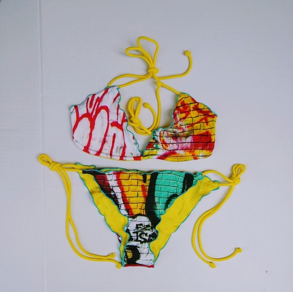 Graffinis ruffle string bikini otb19 - Picture 1 of 3